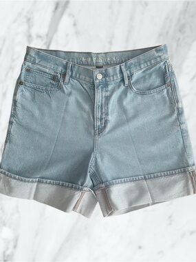Denim Cuffed Women's Shorts